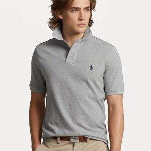 Polo Ralph Lauren Boys Grey Heather Short Sleeve Classic Pique Mesh Shirt